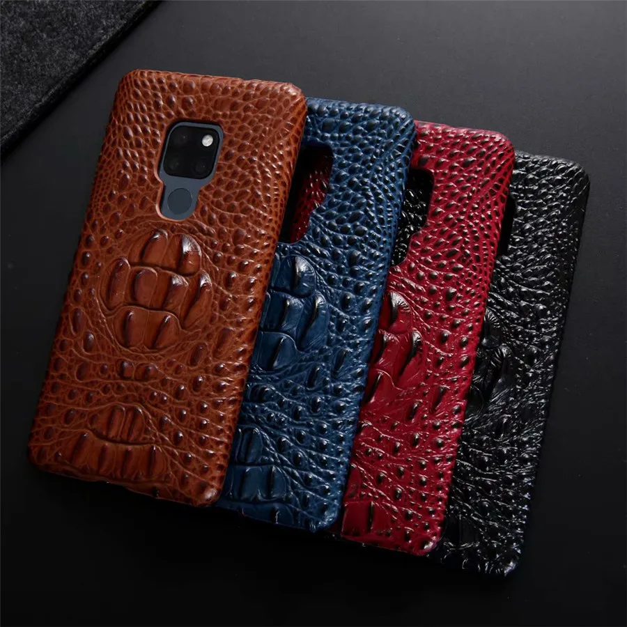 Чехол для Mate 20 Pro Жесткий Huawei X роскошные кожаные чехлы с крокодиловой головой Mate20