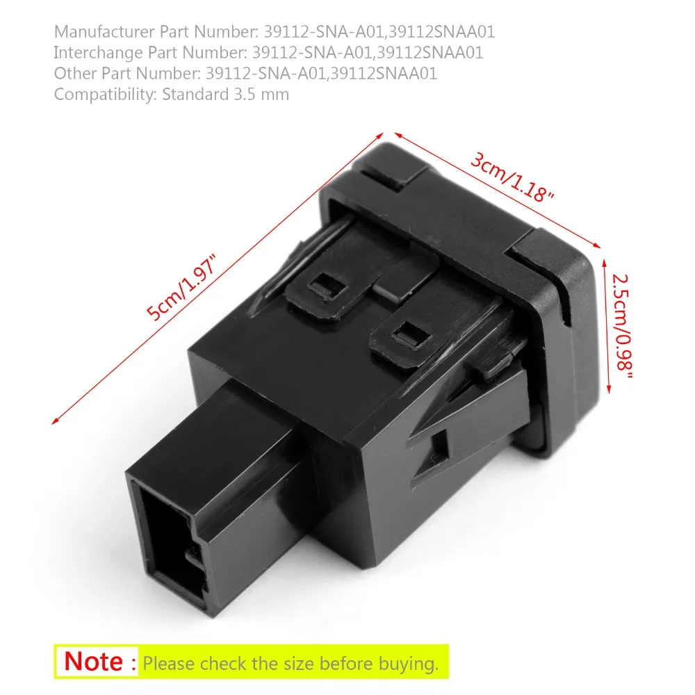 Areyourshop автомобильный вспомогательный аудио видео Джек 39112SNAA01 AUX для Honda Civic 2006 2011