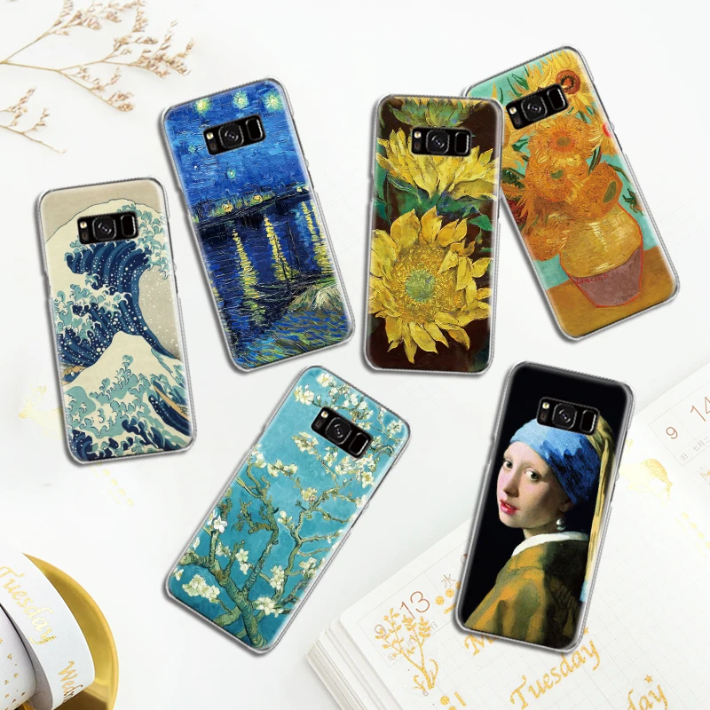 Для samsung Galaxy S5 S6 S7 Edge S8 S9 S10 Plus S10e Note 4 5 8 9 Силиконовый чехол из ТПУ с изображением Ван Гога и цветов