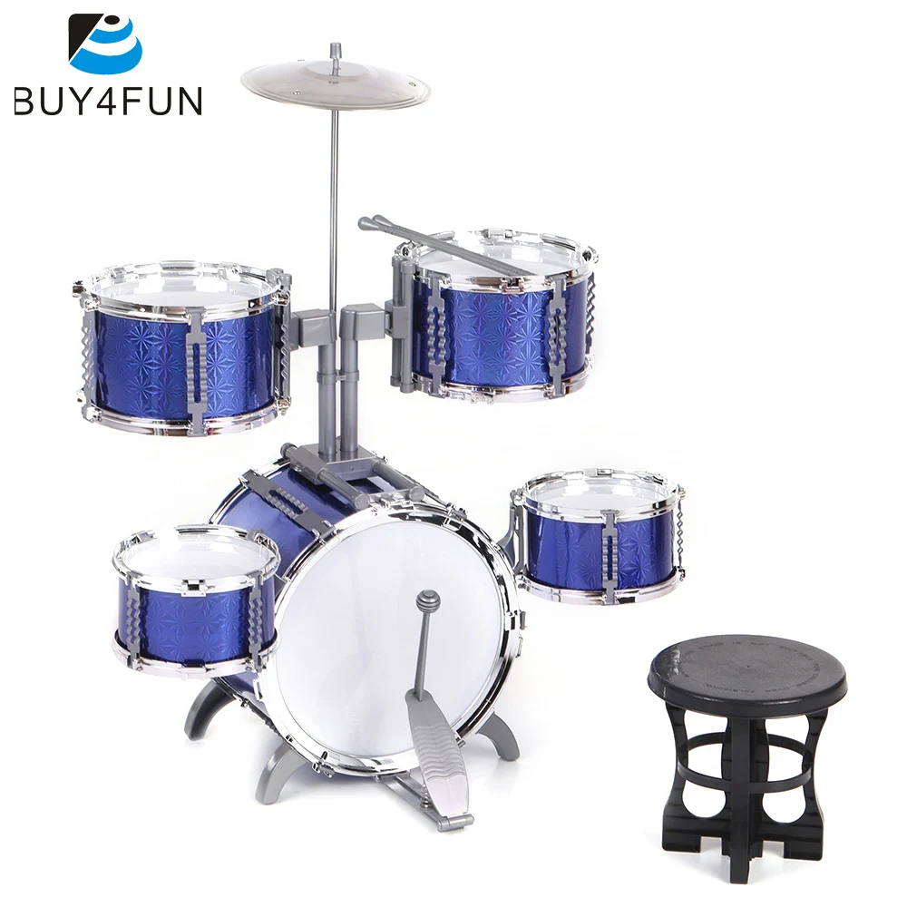 Барабанный набор компактного размера детский музыкальный инструмент игрушка 5
