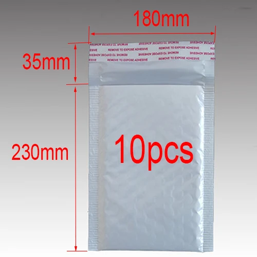 18x23cm Office Stationery Paper(18* 23cm+ 3.5cm) 10 Pieces / White Envelope Paper Bubble Bag Foam Collision Postage Delivery Bag - Цвет: 18x23cm