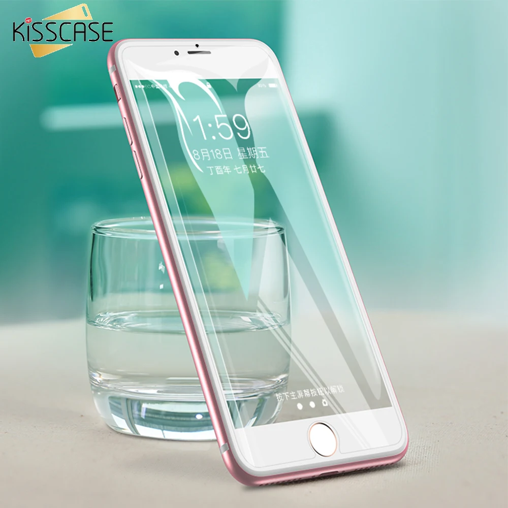 KISSCASE прозрачное закаленное стекло для iPhone 5 5S SE Защитная пленка экрана Flim 7 8 6 S Plus s