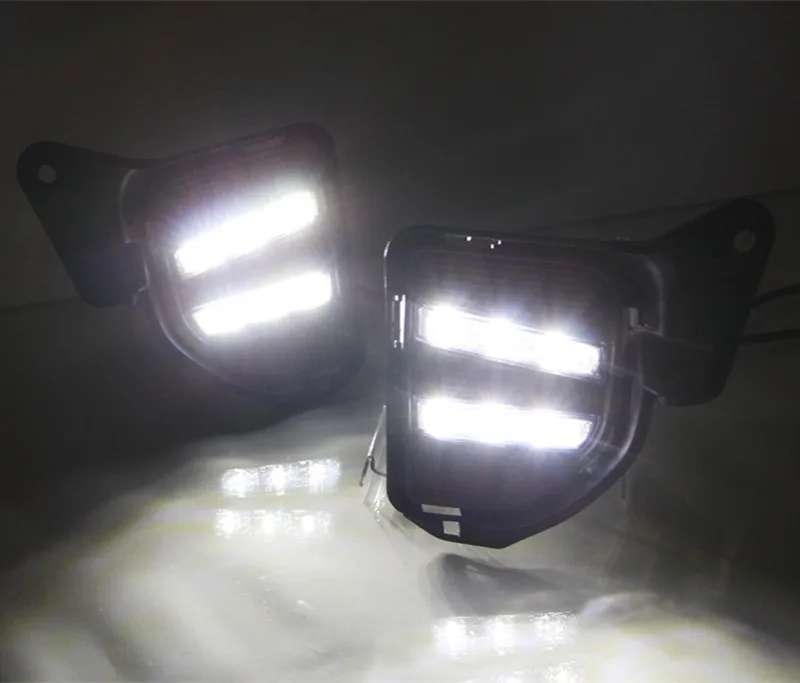 White Yellow Car LED Daytime Running Light DRL Daylight Fog Lamp Headlight Kit For Toyota Hiace 2014 2015 2016 | Автомобили и