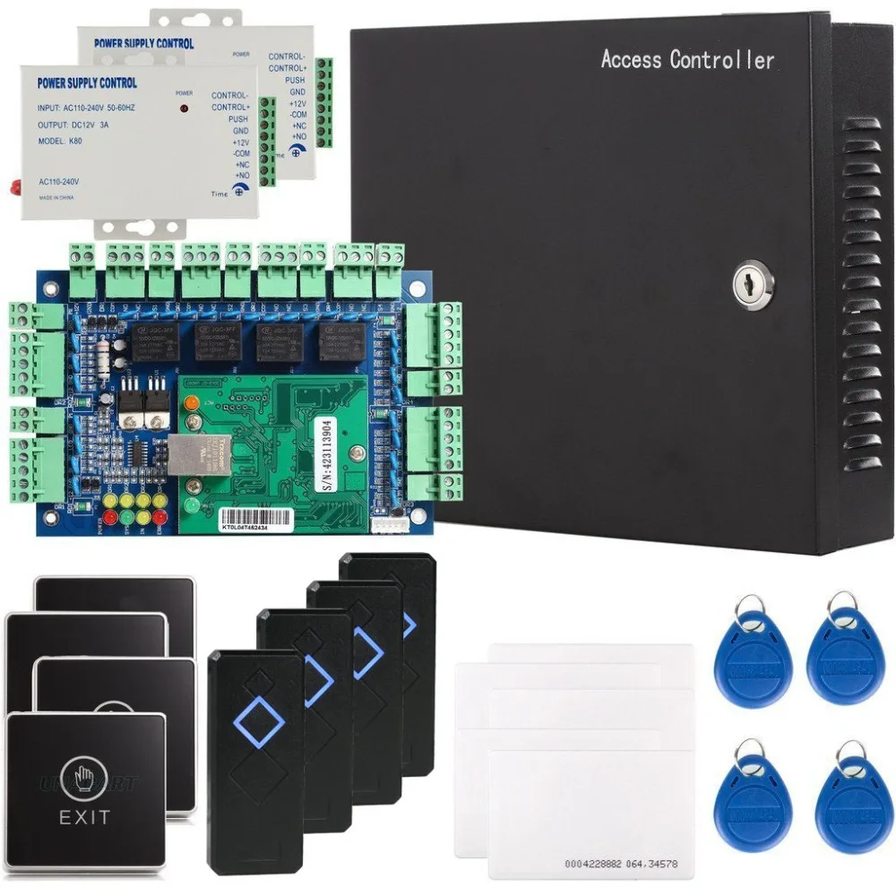 Безопасность TCP/IP сеть RFID плата контроля доступа Комплект Металл AC110V блок