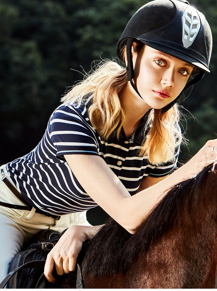 Giordano женская футболка Polo в полоску с короткими рукавами slim fit,имеет несколько цветовых решений и размеров