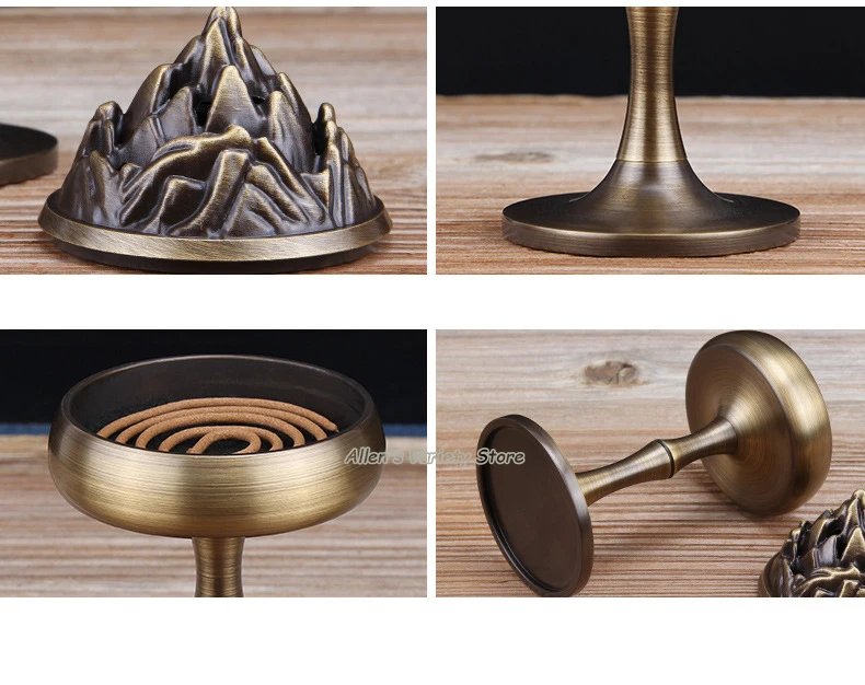 Boshan censer холм из металлического сплава медные горные катушки ладан из цинкового сплава курильница для благовоний курильница