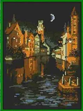 

Рукоделие 11CT 14CT вышивка крестом, сделай сам граф вышивка крестом, набор вышивки, река под луной