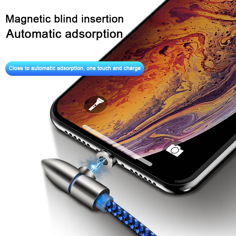 Магнитный кабель 90 градусов Micro USB 8Pin Тип C Быстрая зарядка Type-C зарядный Шнур для