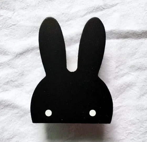 Black Rabbit Деревянный мороженое/кролик/летучая мышь/борода/облака детская одежда крючок детская комната настенная вешалка в качестве украшения крючок подарок на день рождения - Цвет: Black Rabbit