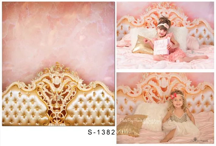 Розовый задний фон для девочек Виниловый фотосъемки ткань фотостудии |