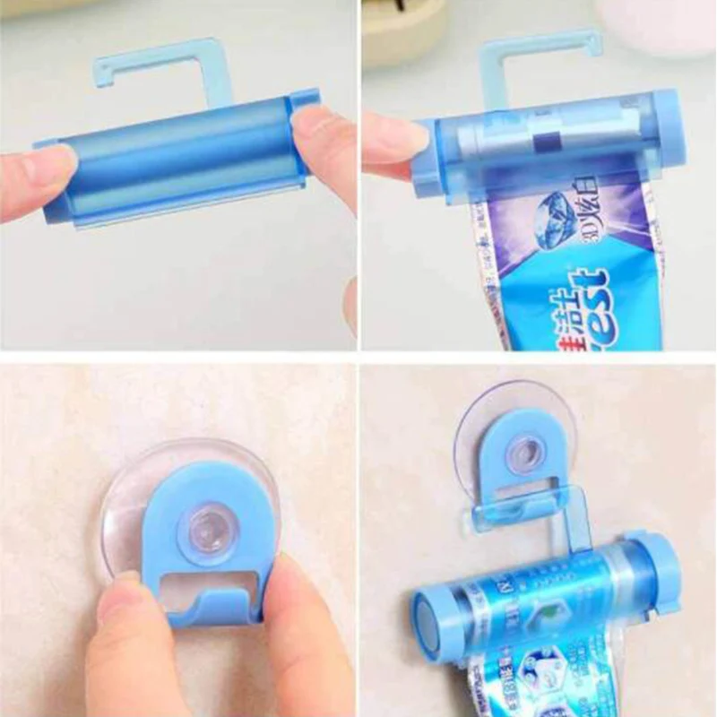 Hangable Bathroom Hook Toothpaste Holder Squeezer Accessories Suction Cup Facial Cleanser Manual | Дом и сад