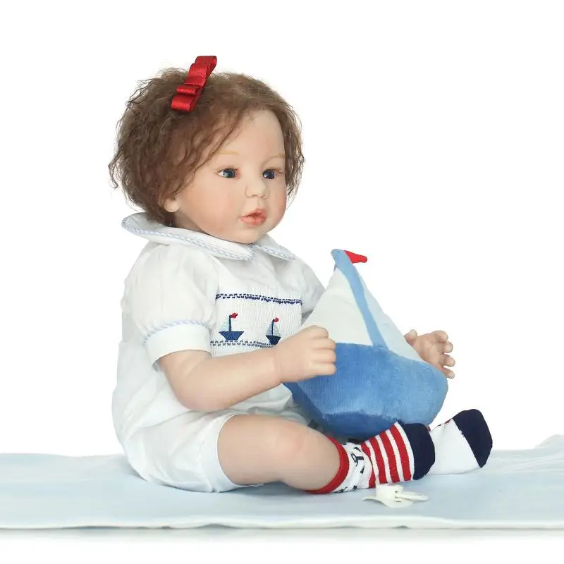 

Высококачественные куклы для новорожденных 22 "55 см Поддельные Детские куклы силиконовая Мягкая ткань куклы для девочек подарок bebe alive bonecas ...