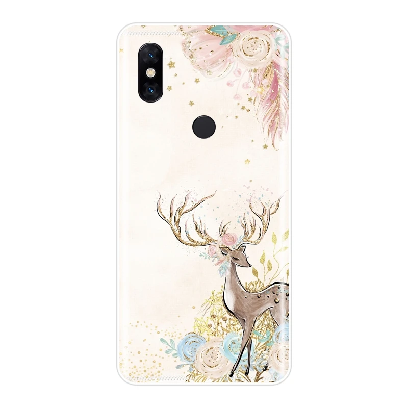 Чехол для Xiaomi Mi Max Mix 1 2S 3 мягкий силиконовый чехол с единорогом цветком слоном