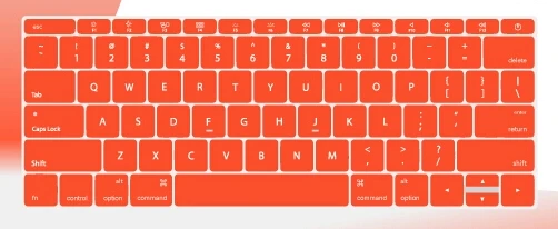 Для Apple Macbook Air 12 силиконовый чехол для клавиатуры версия США для Macbook retina 1" Air 12 дюймов - Цвет: orange