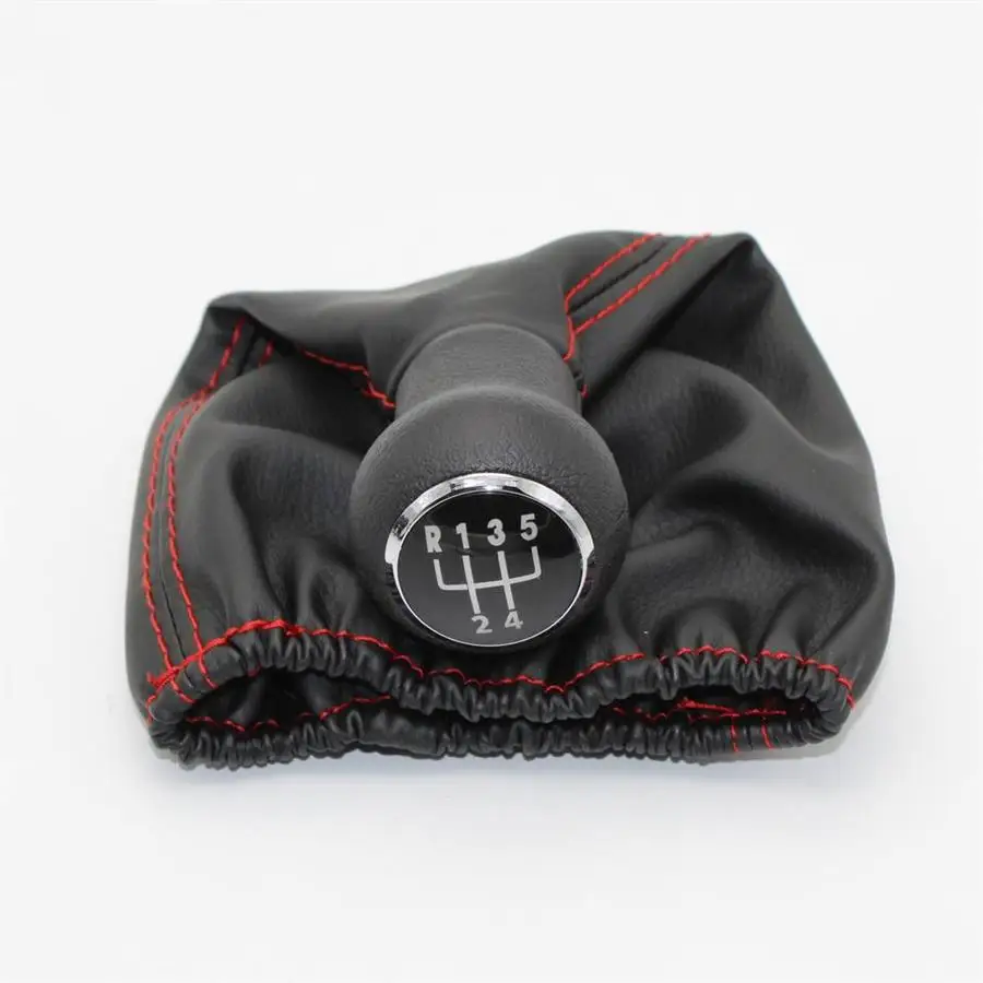 Для VW Golf 3 MK3 Golf 3 Varaint Jetta 3 MK3 Vento(1992-1998) 5 скоростей ручка переключения передач для автомобиля с кожаным Gaitor Red Line