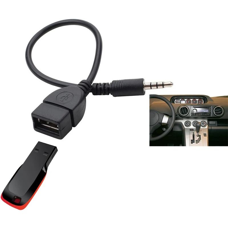 3,5 мм штекер USB Женский Кабель Аудио разъем AUX USB штекер аудио конвертер Кабель