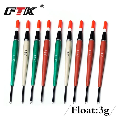 FTK Barguzinsky Fir, 10 шт./лот, поплавок, вес 2 г, 3 г, 4 г, поплавок для рыбалки, длина 13,5 см, 14,5 см, 15,5 см, поплавок - Цвет: 3G