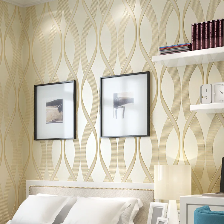 

Manufacturers selling 3 d non-woven flocking to thicken the green wallpaper The sitting room the bedroom TV setting wall paper