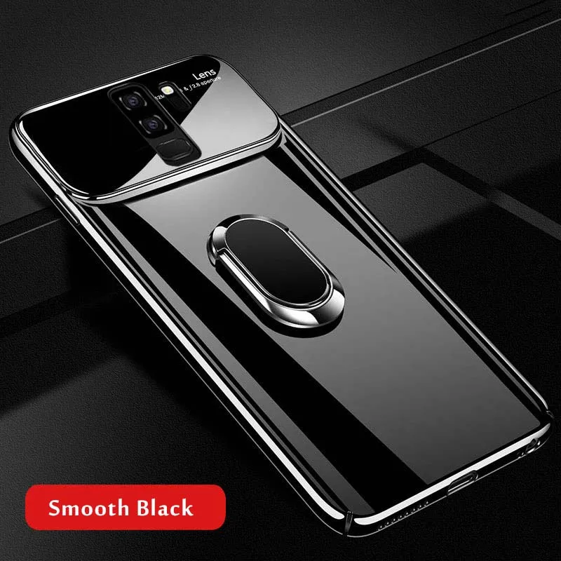 Чехол-держатель для Samsung Galaxy S8, S9 Plus, Note 8, 9, магнитное кольцо, зеркальное покрытие, Жесткий ПК, задняя крышка для Samsung S8, S9, Note 8, 9, чехол, Funda