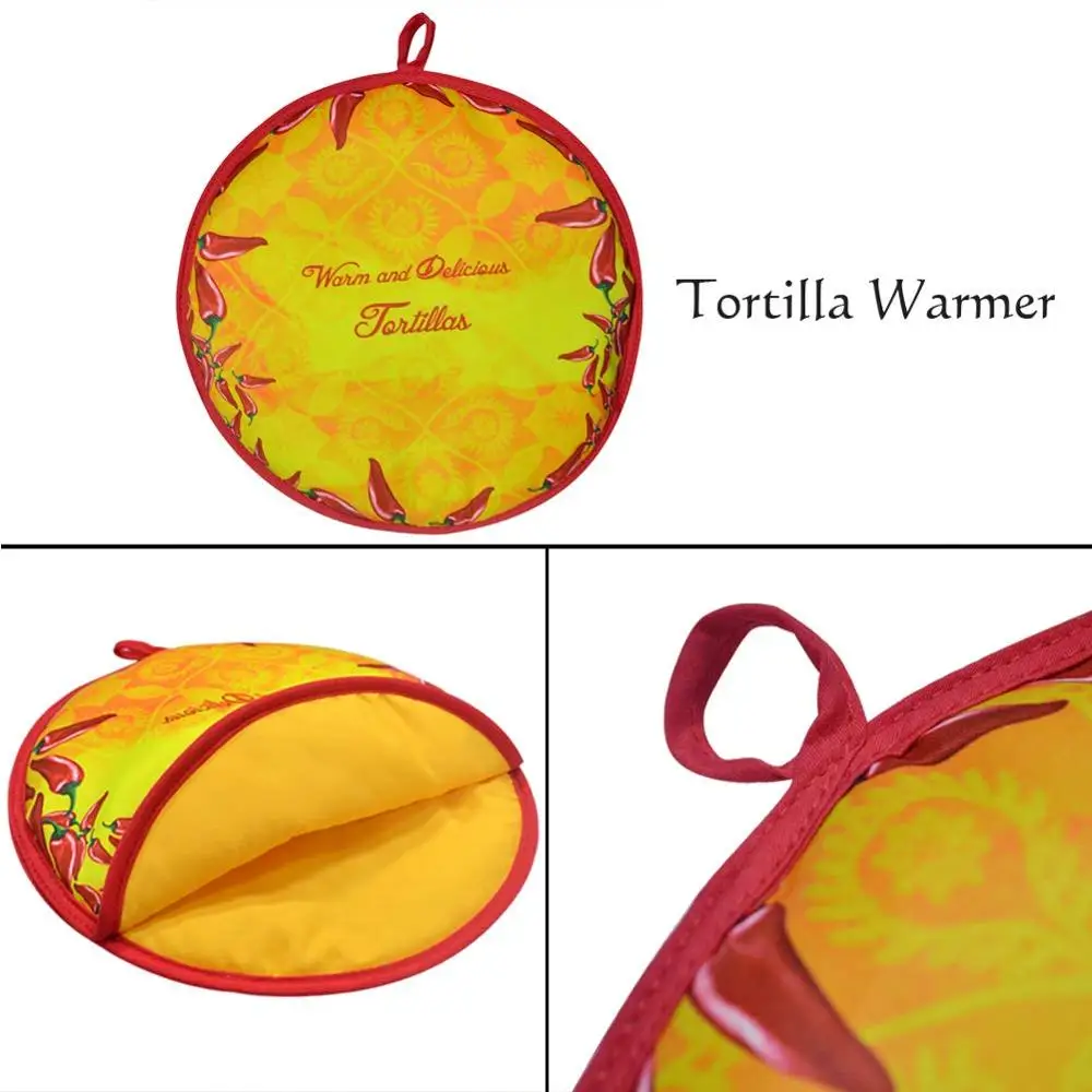11 дюймов Tortilla грелка-Microwavable Изолированная безопасная сумка из хлопковой ткани, подогреватель пищи держатель для хранения хлеба Tortillas
