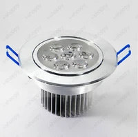 dimmable 7w led ceiling down light home hall fixture lamp clear lens 110v 220v