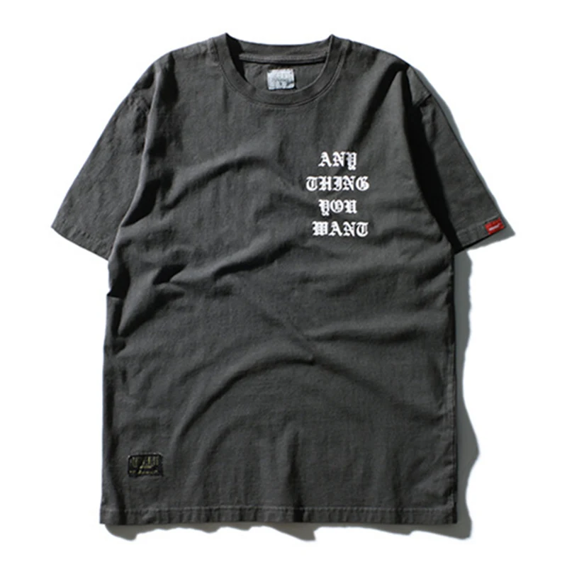 

Hip hop harajuku camisa masculina summer new men's English men cotton printing O-Neck fitness T-shirt High quality