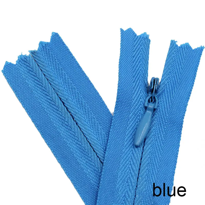 blue 10 шт. 45 см(18 дюймов) длина 3# закрытые нейлоновые молнии Портной брюки застежка-молния швейные изделия ручной работы DIY аксессуары - Цвет: blue
