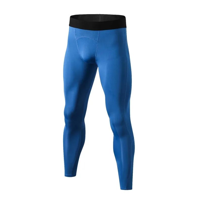 L Size XS-2XL men's casual quick-drying tights riding compression sports stretch high waist pants - Цвет: L