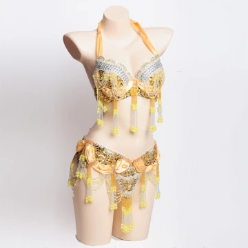 Новинка 2017 бюстгальтер для танца живота + ремень костюм девочек комплект одежды