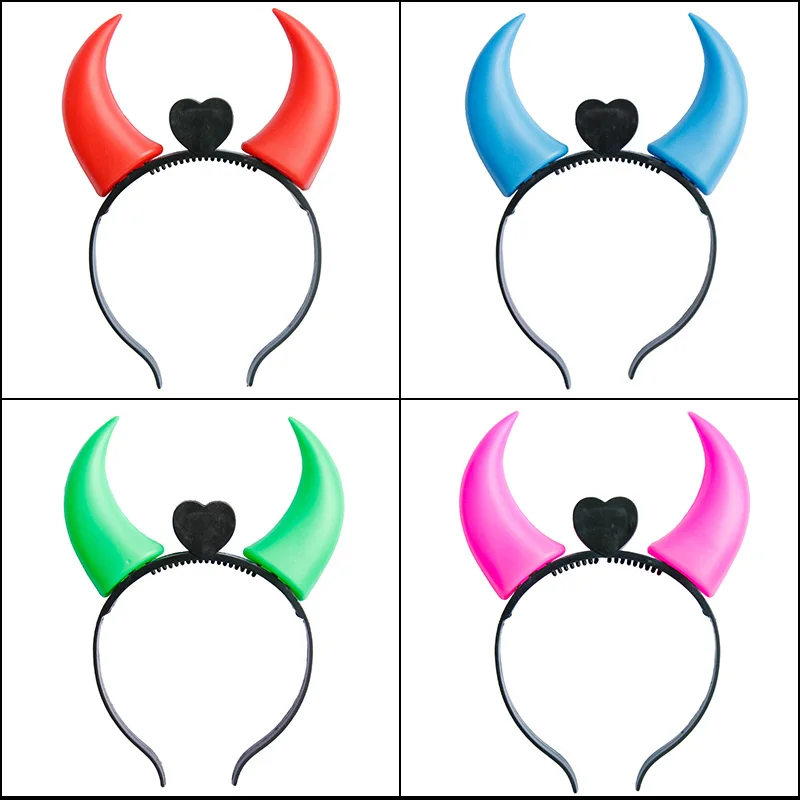 1 шт./Большой светящийся обруч с роговой головкой для детей светящиеся рожки