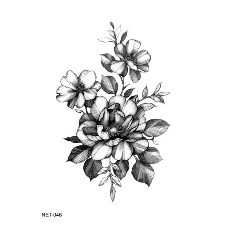 1PC NET-046 3D флеш-мультяшная татуировка на руку, водостойкая временная татуировка с одним глазом, аниме наклейка, дикий волк, полный череп, вспышка, поддельная татуировка - Цвет: 1PC NET-046