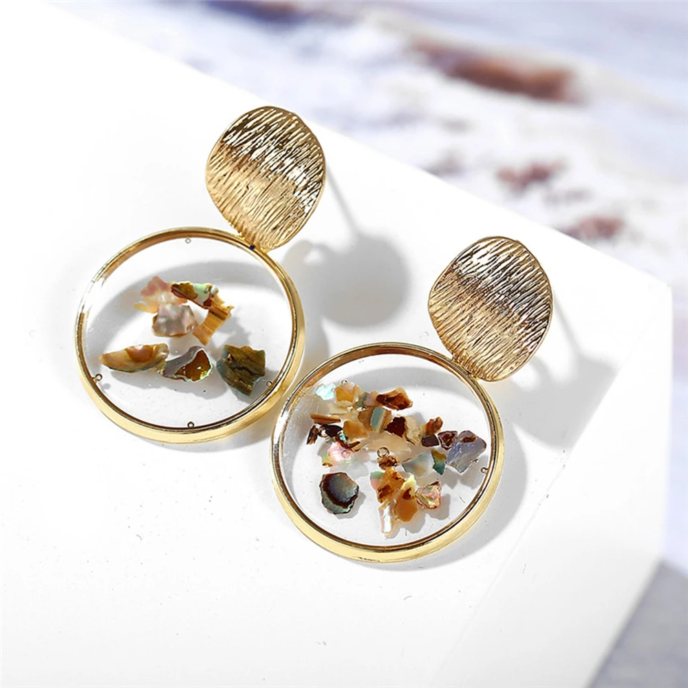 AY ZA акриловая черепаха висячие серьги для женщин девочек модная сломанная