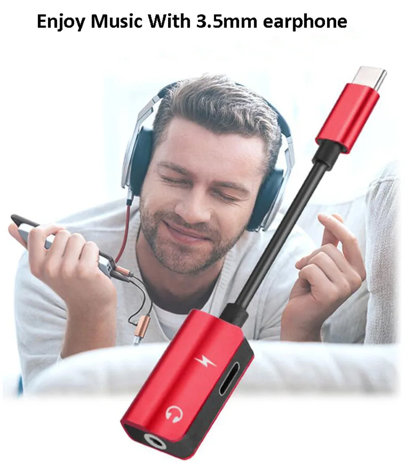 Type-C аудио адаптер для зарядки type C 3,5 мм Aux Eearphone адаптер для наушников type-C адаптер для huawei P20 P30 Xiaomi Mi 8 6