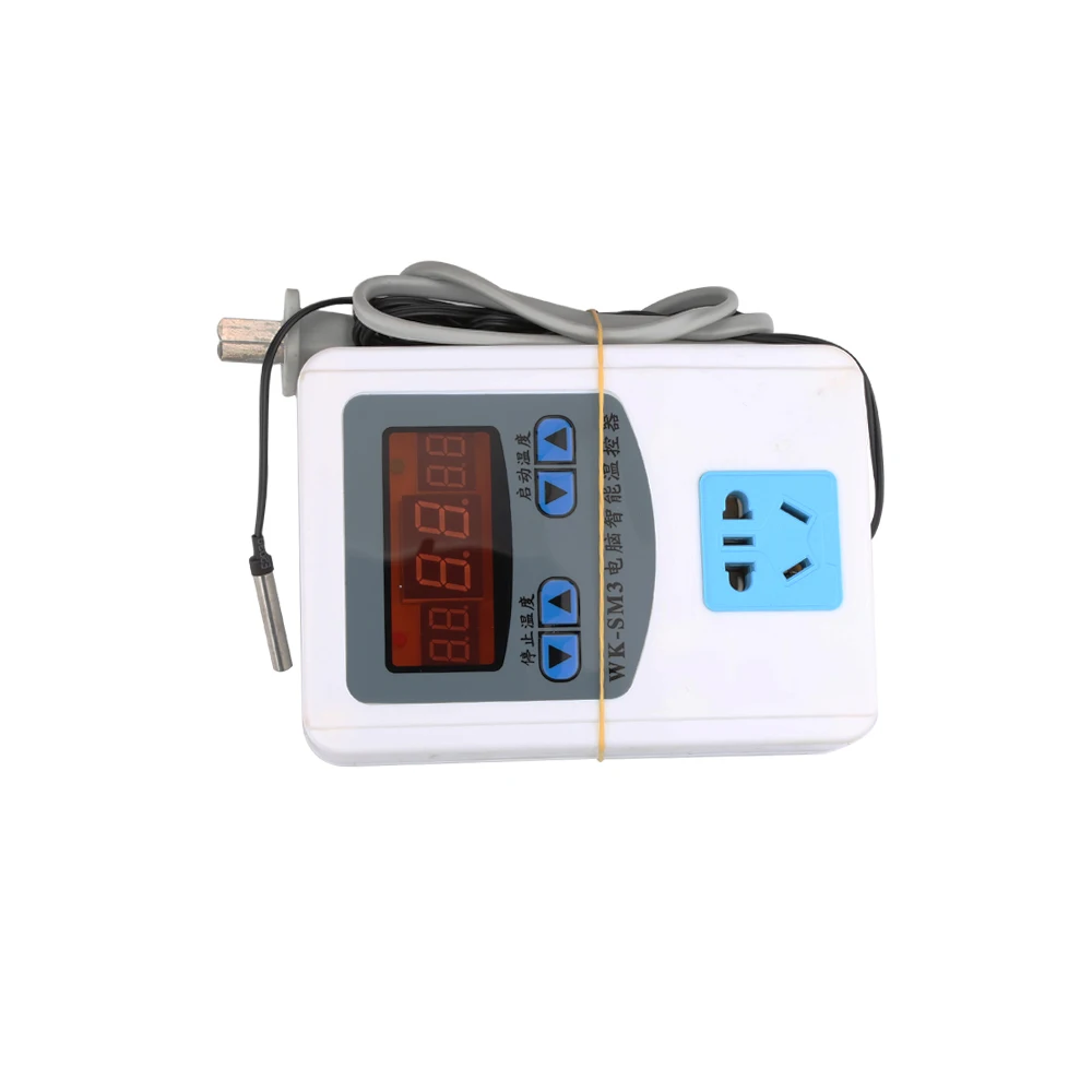 0-99 Celsius Intelligent Thermostat with Waterproof Probe - Adjustable Electronic Digital Display Temperature Controller Socket |