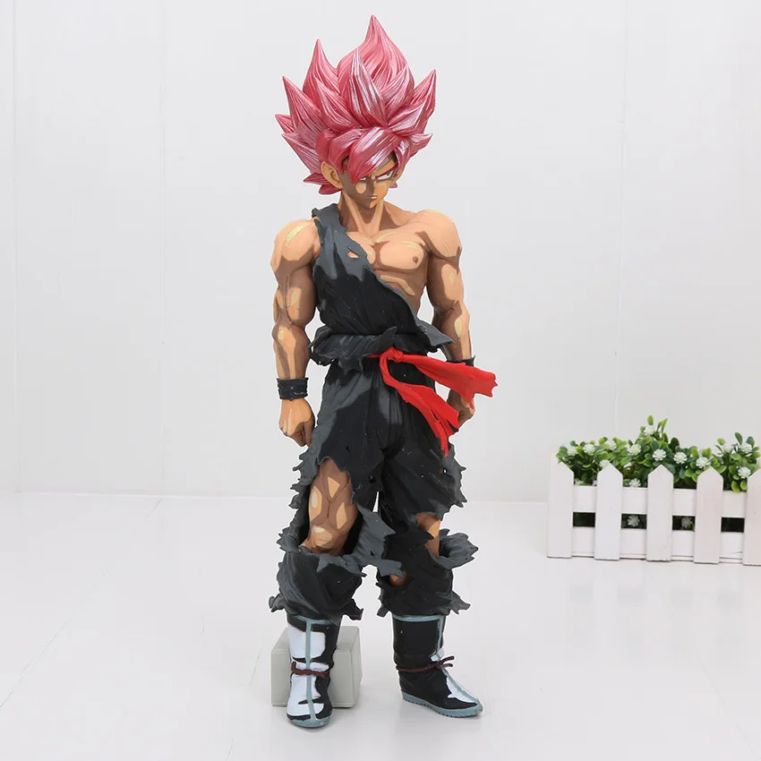 2190 34cm red hair Большой размер 34 см Dragon Ball Z фигурка MSP супер сайян Сон Гоку боевой урон издание украшения ПВХ фигурка модель игрушки - Цвет: 2190 34cm red hair