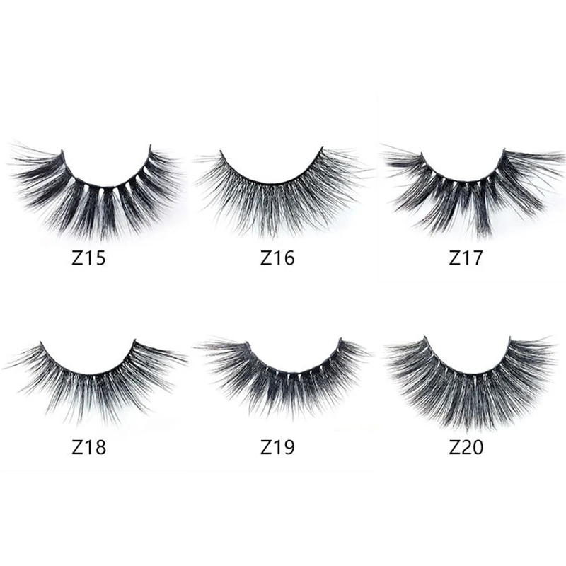 Накладные ресницы 3D норковые Объемные пушистые накладные для наращивания густые