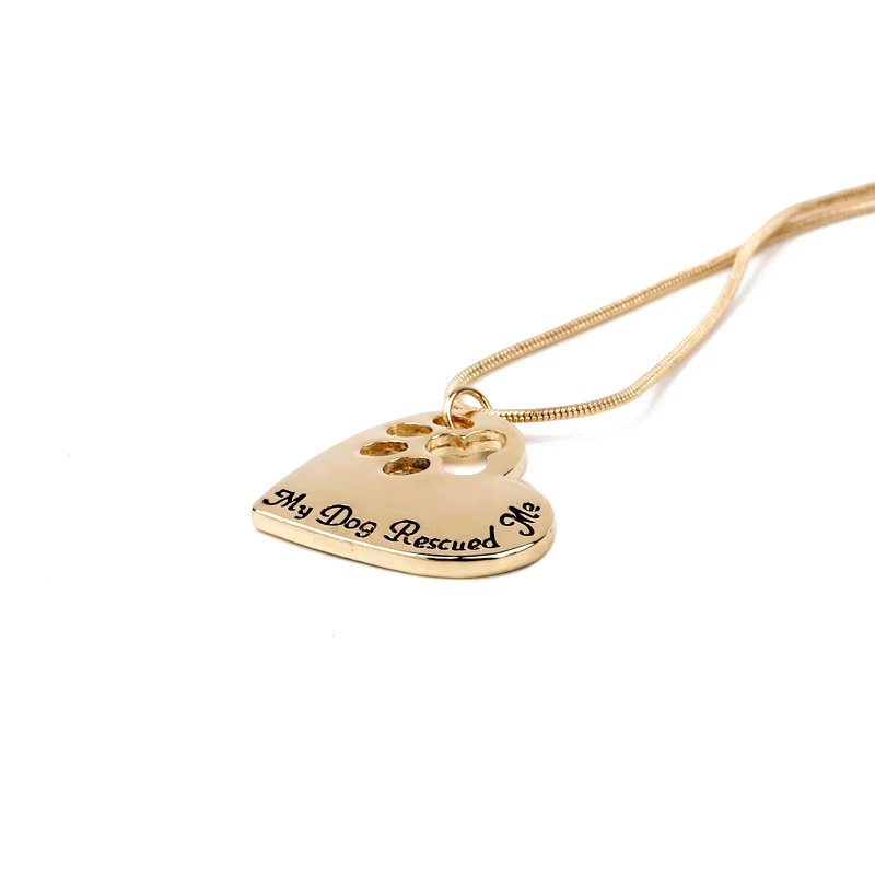 Ожерелье Моя собака спасла меня ожерелье с отверстиями цепочка