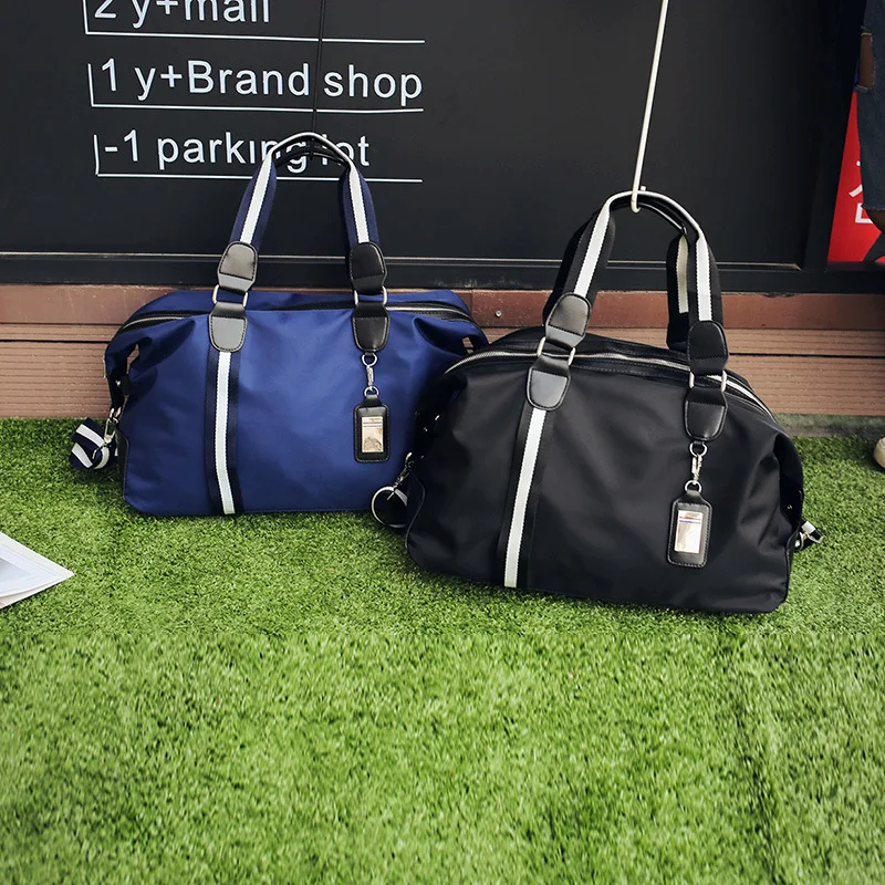 Новинка 2017 женские и мужские дорожные сумки модные полосатые спортивные