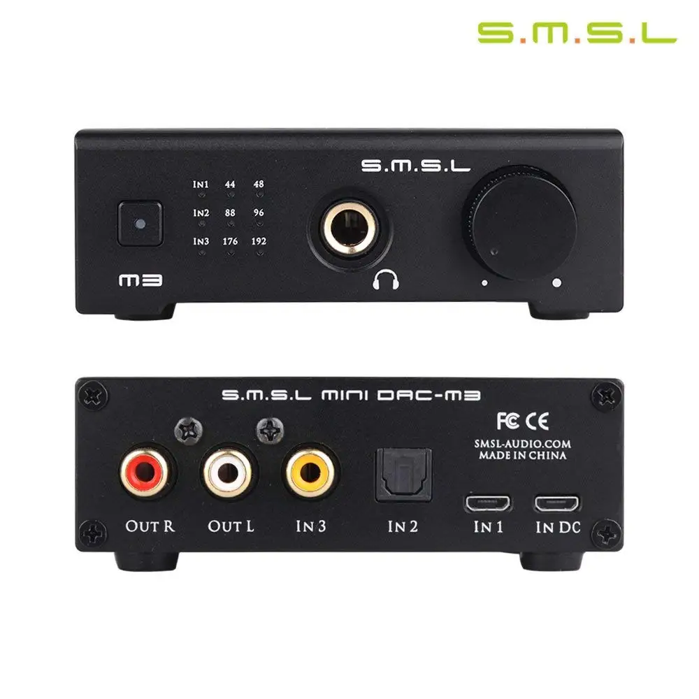 SMSL M3 USB DAC AMP Многофункциональный оптический коаксиальный усилитель для наушников Портативный USB питание аудио декодер портативный DAC конвертер