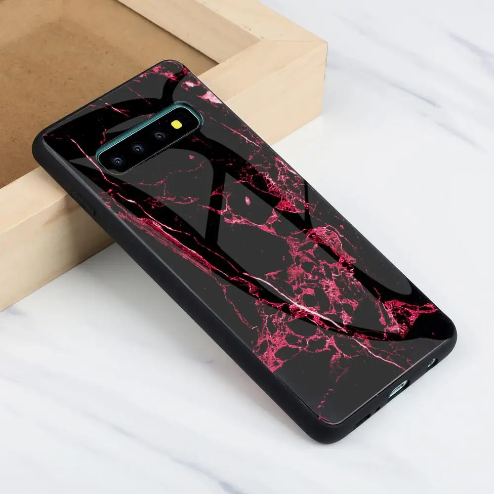 Marble Tempered Glass Phone Cover For Samsung Galaxy S10 5G S9 S8 Plus S10E Note 9 8 J3 J5 J7 2017 J6 A6 A7 A8 A9 2018 Case | Мобильные