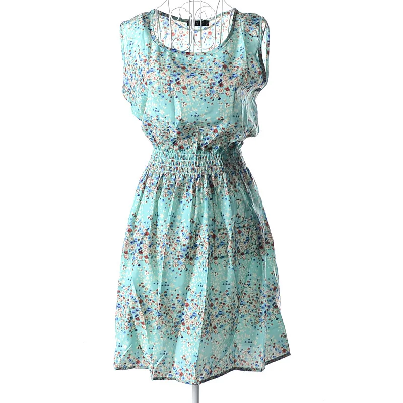 Женское шифоновое платье футляр с принтом без рукавов лето 2019|dress for|tank dressdress for women