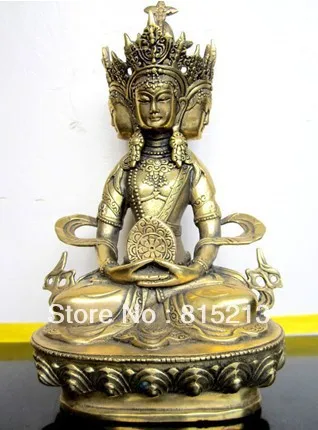 

Free Shipping 22cm Buddhist bronze VAIROCANA, Herr der Mitte buddha statue