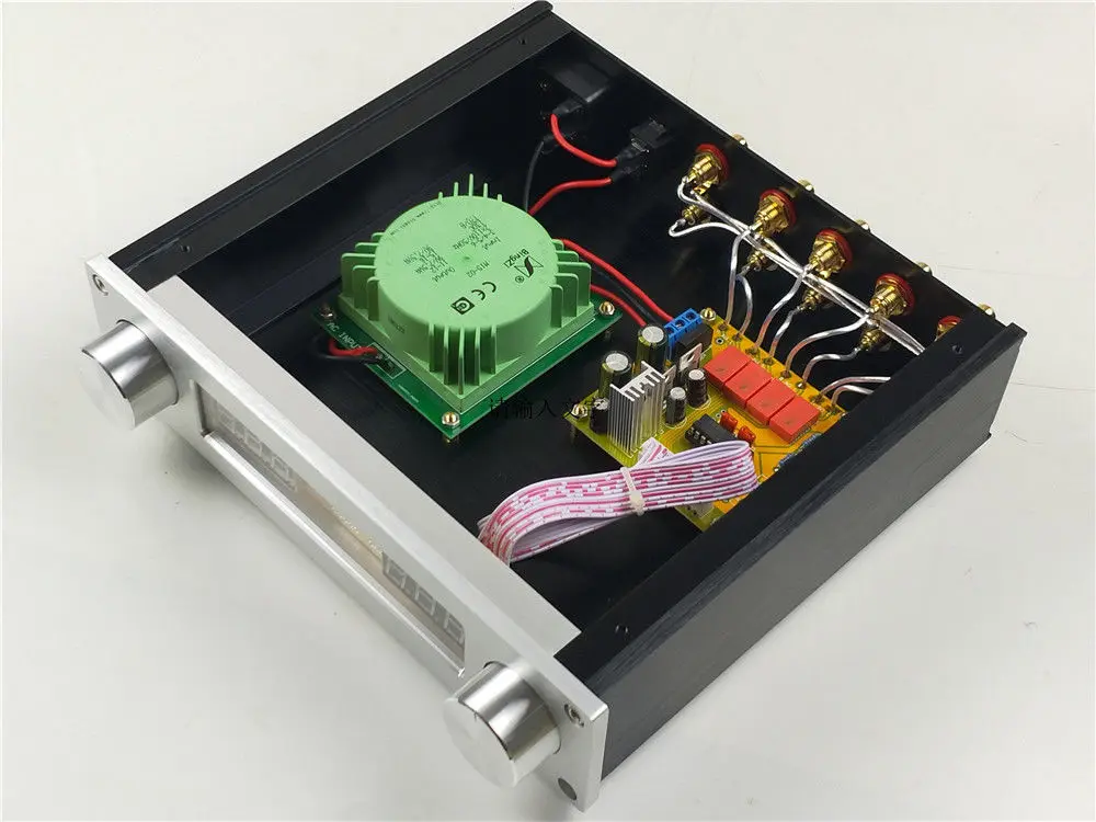 Hi-end PGA2311 Remote Volume Control Preamplifier Stereo Preamp HIFI Audio 4 ways input 1 output | Home Theater Amplifiers