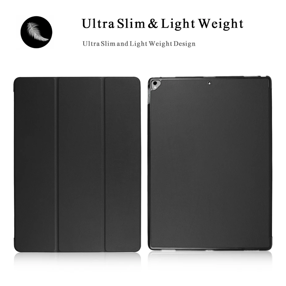 Бесплатная защита экрана стекло + чехол для iPad Pro 12 9 2018 / 2017 2015 PU кожаный Умный