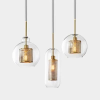 post modern glass led pendant lights nordic hanging pendant lamp living room loft industrial decor kitchen edison led lights