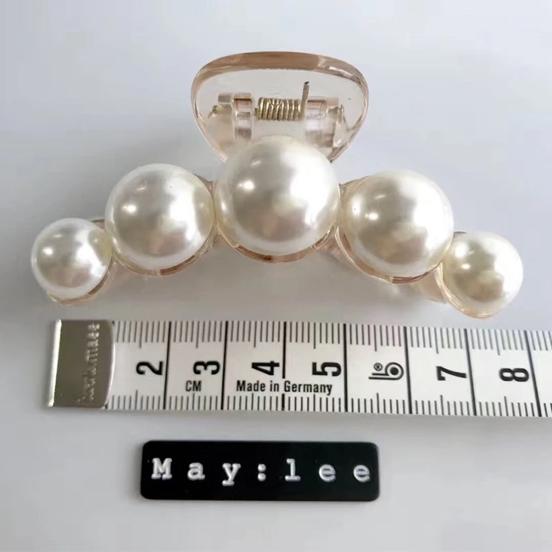 Fashion Baby Girls Hair Crab Claws Pearl Lady Headwear Accessories Hairpins Plastic Elastic Barrette Clips | Детская одежда и