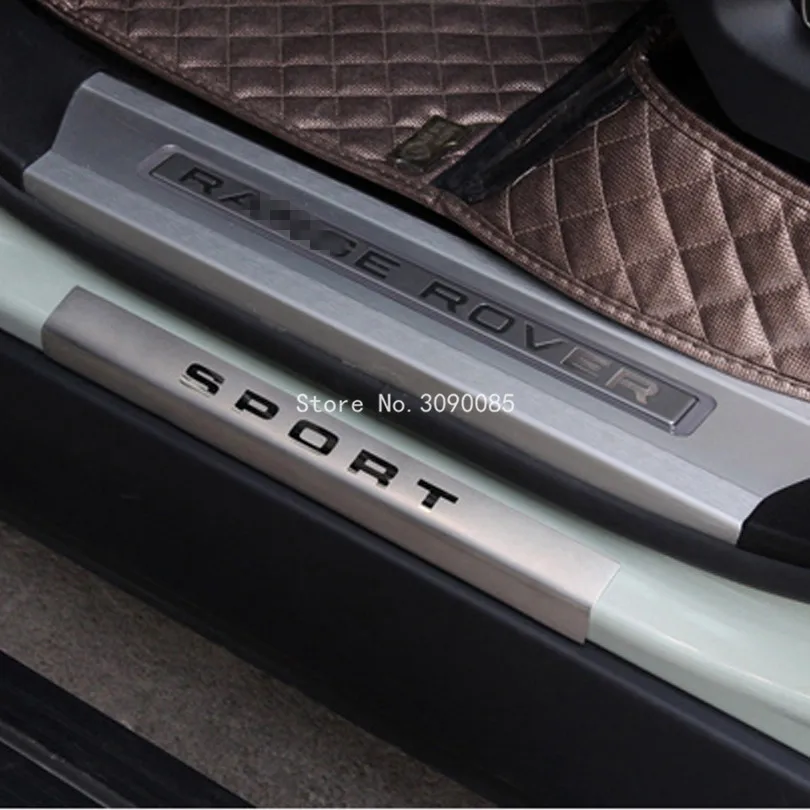 Накладка на порог наружной двери из нержавеющей стали для Land Rover Range Sport 2014