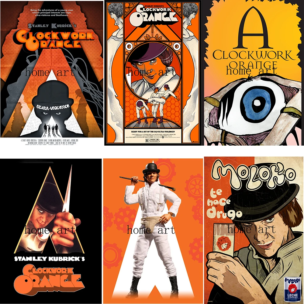 

Заводной оранжевый классический кинопостер, четкое изображение, настенные наклейки, украшение для дома, хорошее качество, принты, бумага с ...