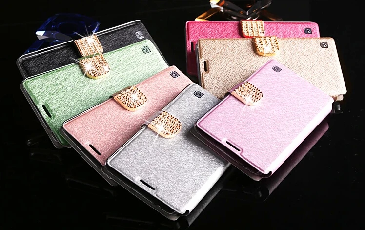 luxury fashion flip bling diamond leather case cover stand for lenovo a859 a678t a390t a820 s820 p780 k900 a516 s890 s650 |