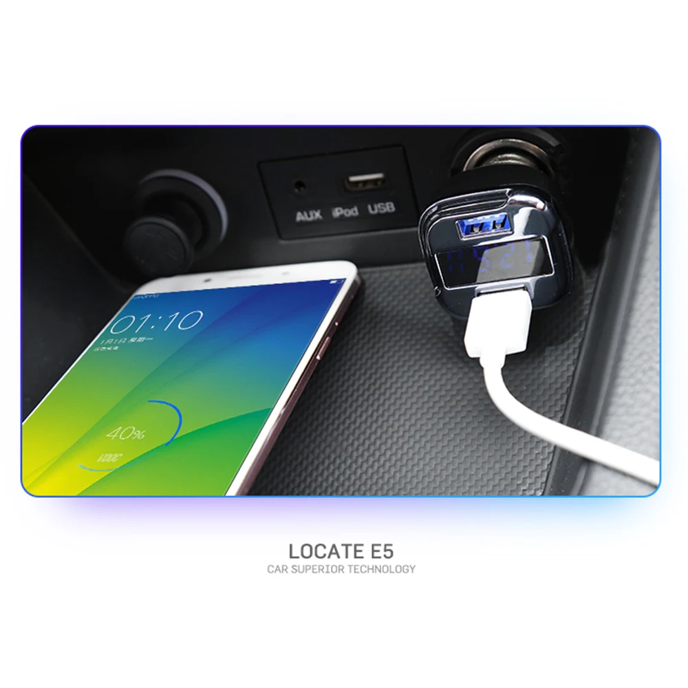 Автомобильное зарядное устройство с двумя USB портами|GPS-трекеры| |